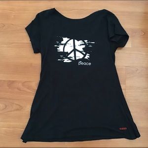 Black Peace Love World blouse